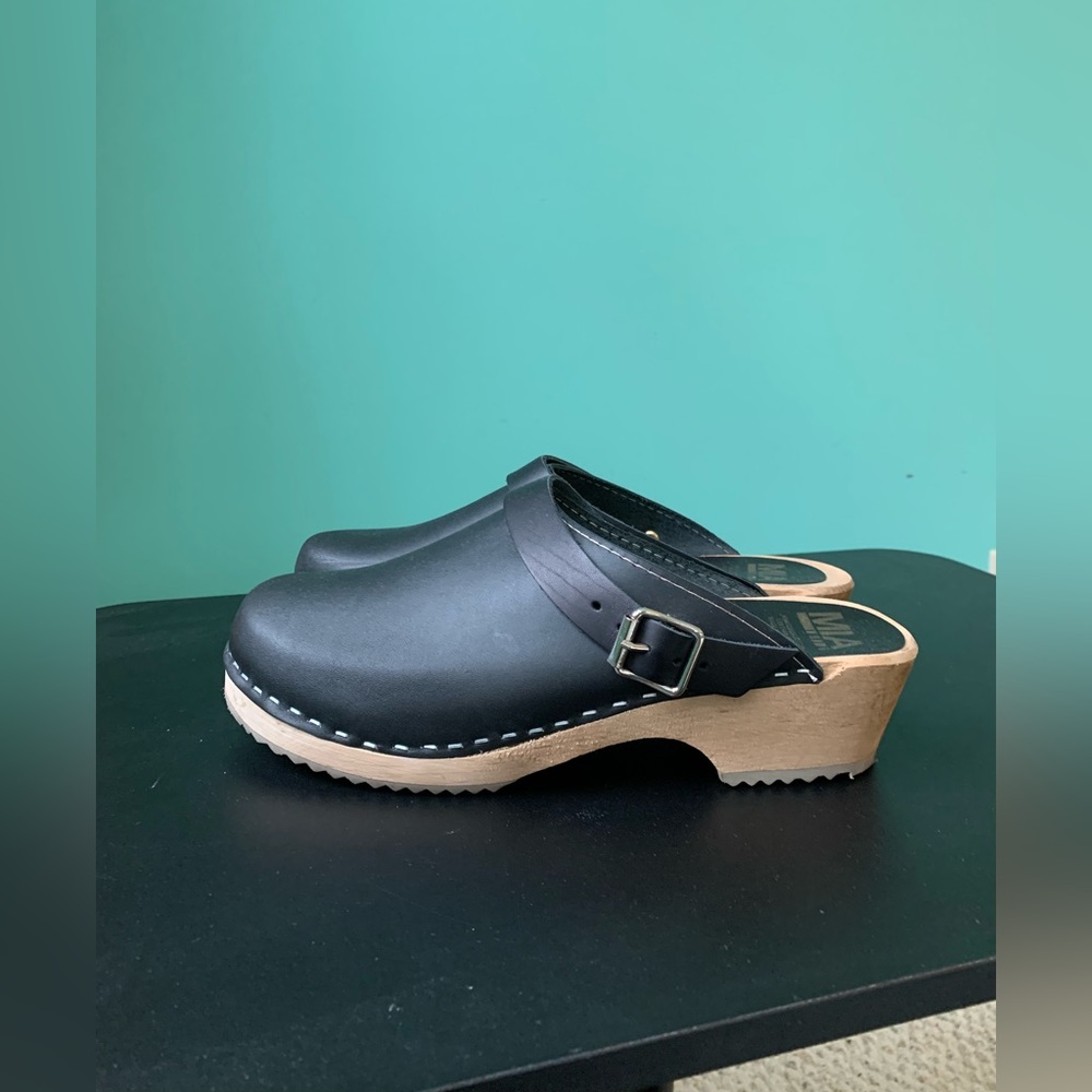 MIA at Free People Black Leather Clogs